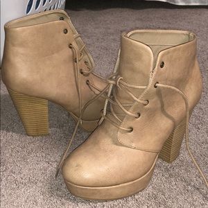Charlotte Russe Heeled Lace Up Booties